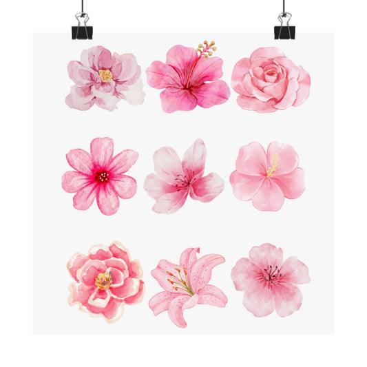 Pink Flowers Poster